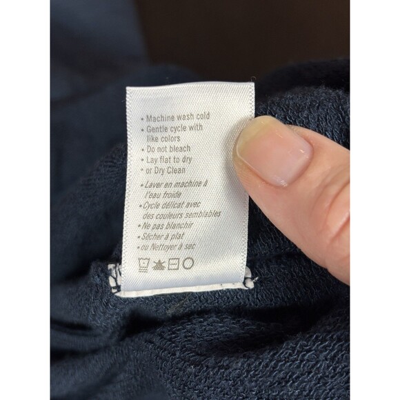 Paige Brielle Tee Shirt Dress Navy Blue Small Drawstring Waist Flutter Sleeve - Picture 7 of 12